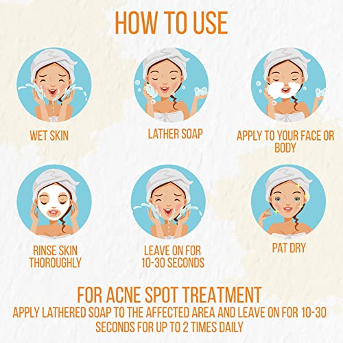 Natural 5Oz Turmeric Soap Bar For Face & Body Brightening, Dark Spots, Intimate Areas, Underarms – Turmeric Face Wash Reduces Acne, Fades Scars & Cleanses Skin For All Skin Types Made In Usa (5 Ounce (Pack Of 1)) #TOP5