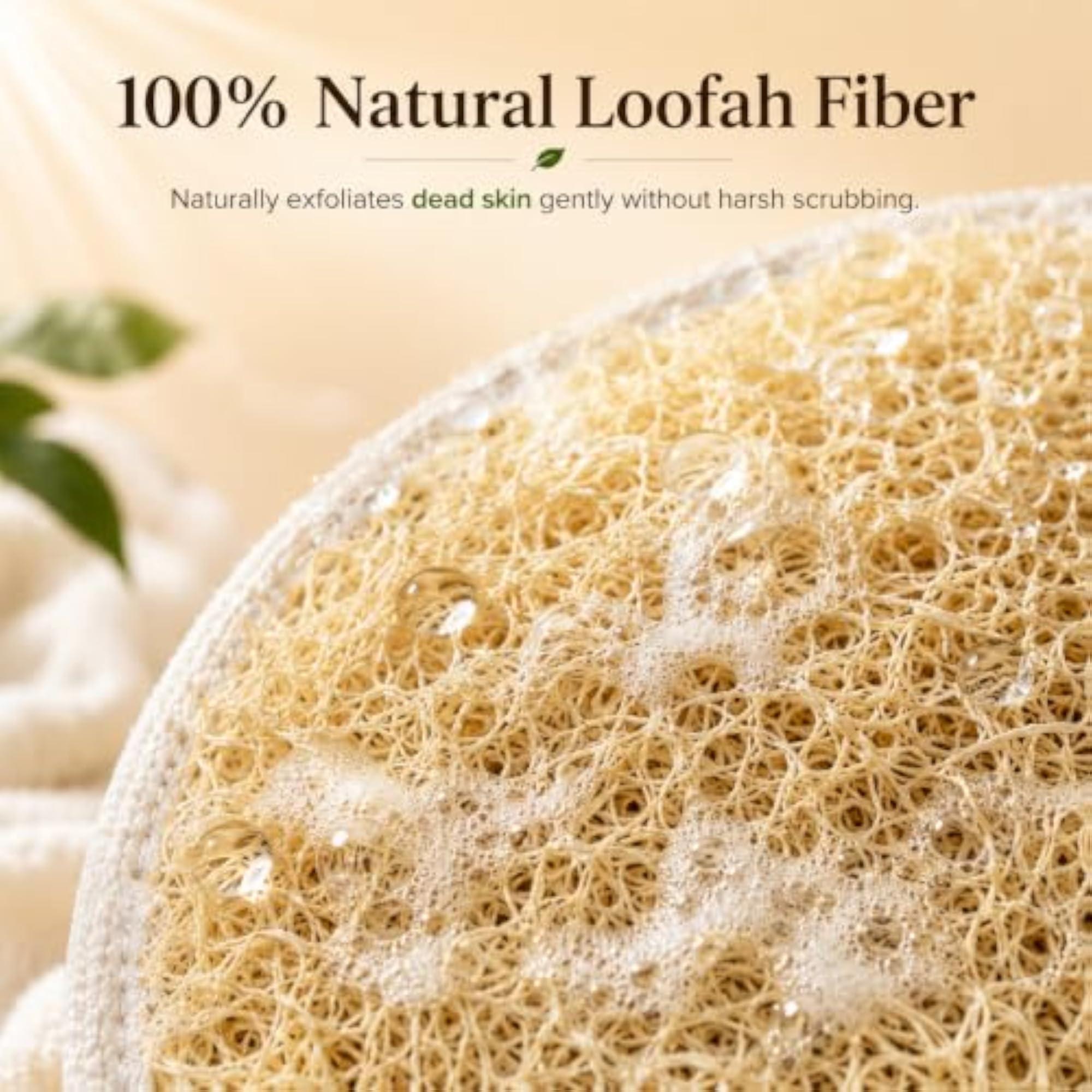 Natural Oval Loofah for Bathing, Pack of 4, Gift for Her