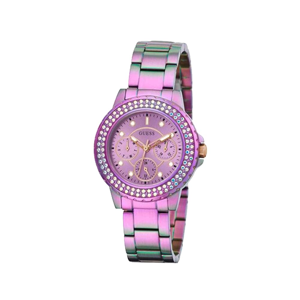 GUESS Stainless Steel Analog Multicolour Dial Women Watch-Gw0410L4, Purple Band (B09R9HKB7H) Amazon Price History, Amazon Price Tracker