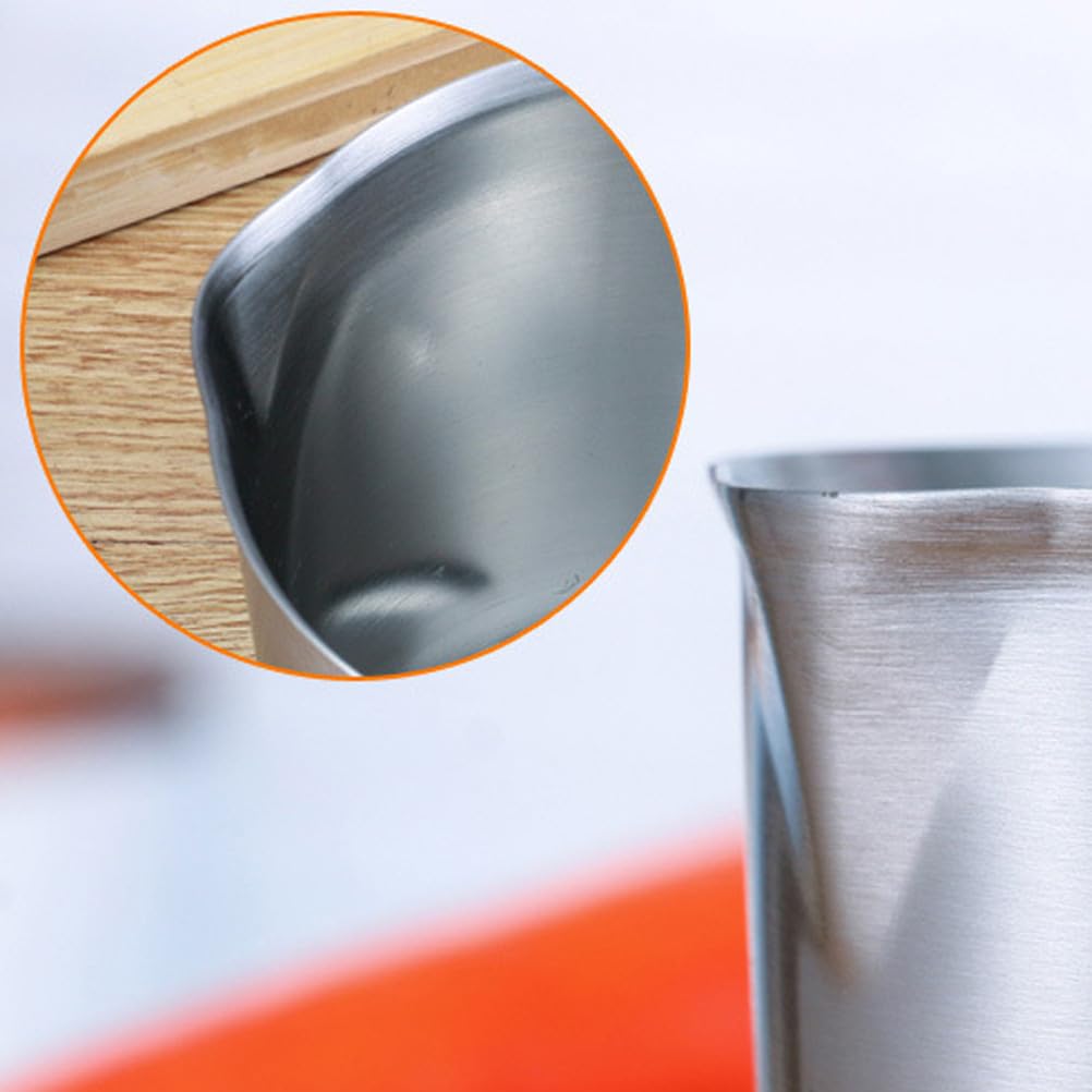 Veemoon 2000 ml 304 Edelstahl-Messbecher mit Skala – dickwandige, große Tasse für Kaffee/Milchtee (Silber)