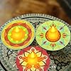 Cinrobiye 12 Pack Diwali Party Favors DIY Craft Set Diwali Candle Mandalas Unfinished Wood Cutouts Paint Art Festival of Lights Deepavali Coloring Craft for Indian New Year Decor Activity Supplies #3