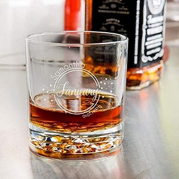 Personalized Birthday Nob Hill Rocks/Old Fashioned Glass