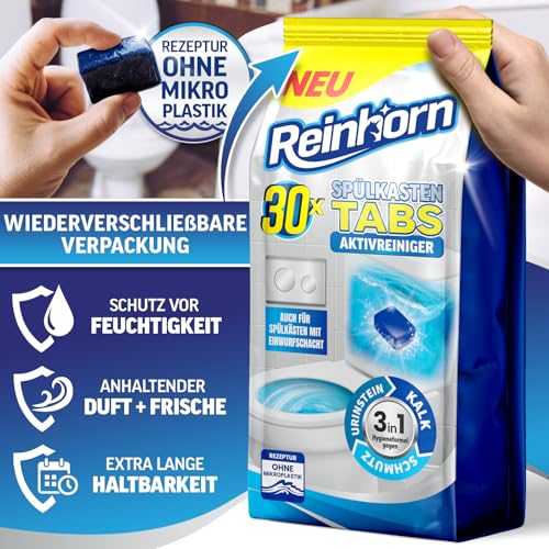 REINHORN Spülkasten Tabs 3in1 Wasserkastenwürfel mit Aktivreiniger, Wasserkasten Entkalker...