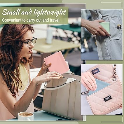 Cannagenix Pocket Cosmetic Bags Squeeze Make Up Bags Waterproof Leather, Self Closing, Portable Travel Makeup Bag with No Zipper for Lipstick Cosmetics Headphones Jewellery (Multi Color) (1) 3