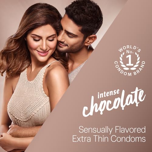Image of Durex Extra Thin Intense Chocolate Flavoured Condoms For Men - 3s