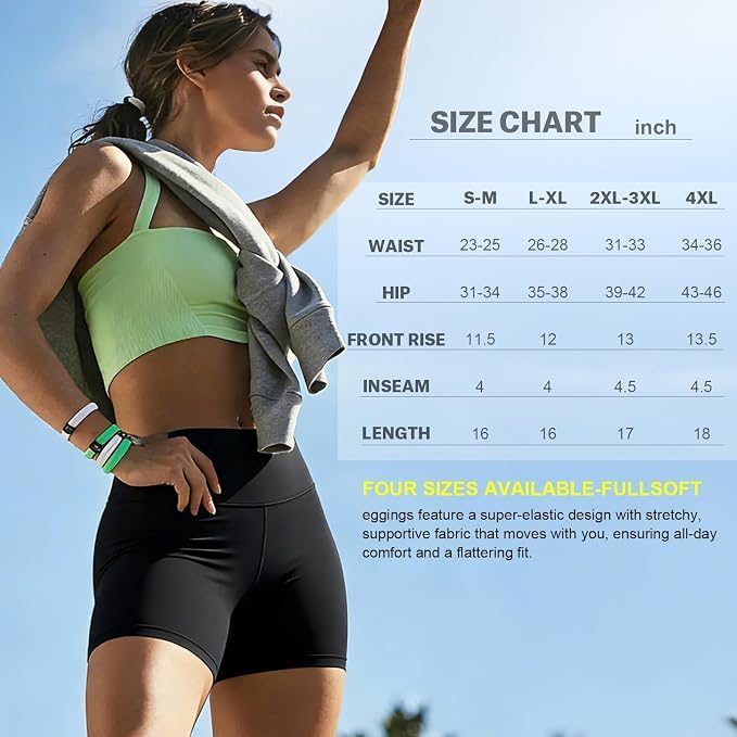 Image of FULLSOFT High Waisted Biker Shorts for Women-5 inch Tummy Control Fitness Athletic Workout Running Yoga Gym Shorts