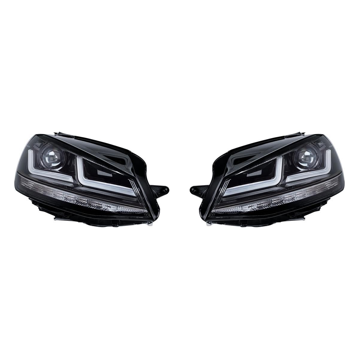 OSRAM LEDriving Golf 7 LED headlight, Black edition as halogen replacement, LED upgrade, LEDHL103-BK, left-hand drive cars only (1 complete set)