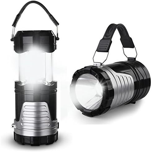 IRuiYinGo LED Camping Light, Camp Lantern Handheld Flashlight Portable Collapsible COB Lights Bulb Lamp Compact Gifts for Emergency, Survival, Hurricane, Power Outage, Gold (Battery Not Included)