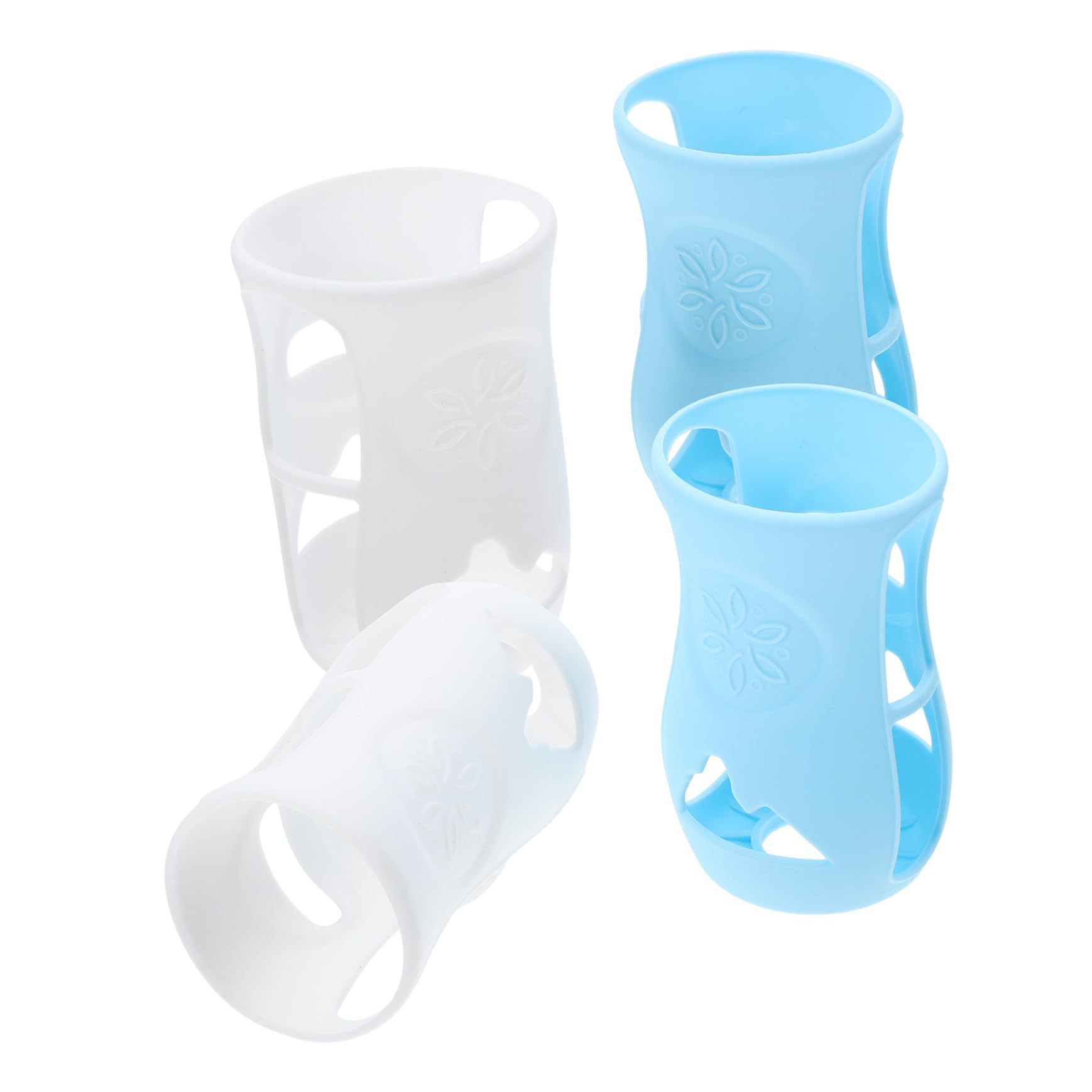 Funda de Silicona Color Neutro 240ml para Biberón 4 Piezas