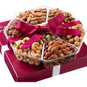 Holiday Nuts Gift Basket – Fresh Sweet & Salty Dry Roasted Gourmet Nuts Gift Basket – Fantastic Food Gift Basket for…