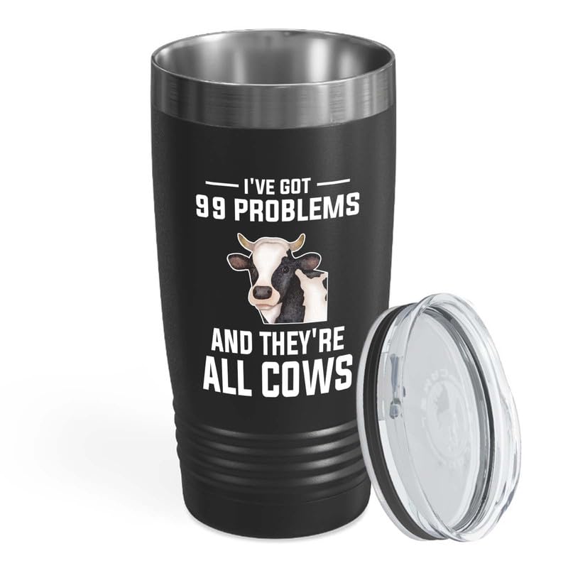 Farmer Black Edition Viking Tumbler 20oz - I've got 99 - Farmer's Funny tractor Agriculture Farmers Agribusness Animal Breeder