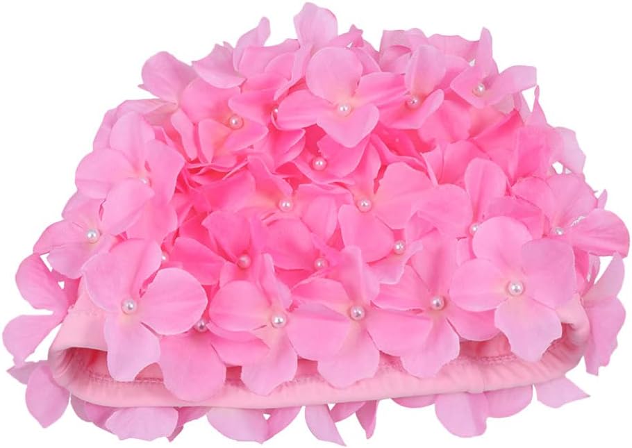 WINOMO Flower Hat Bathing Caps Swimming Hat Women Swimming Cap Flower Cap Ladies Swimming Hats Ladies Swimming Hats Swim Cap Floral Petal Stylish Swimming Hat Bathing Caps One Size for Women