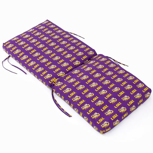 Image of College Covers Everything Comfy LSU Tigers 2pc Chair Cushion