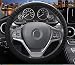 OHF Steering Wheel Cover Auto Car Silicone Great Grip Anti-slip Steering Cover for Diameter 36-38cm/14-15inch (Black2)