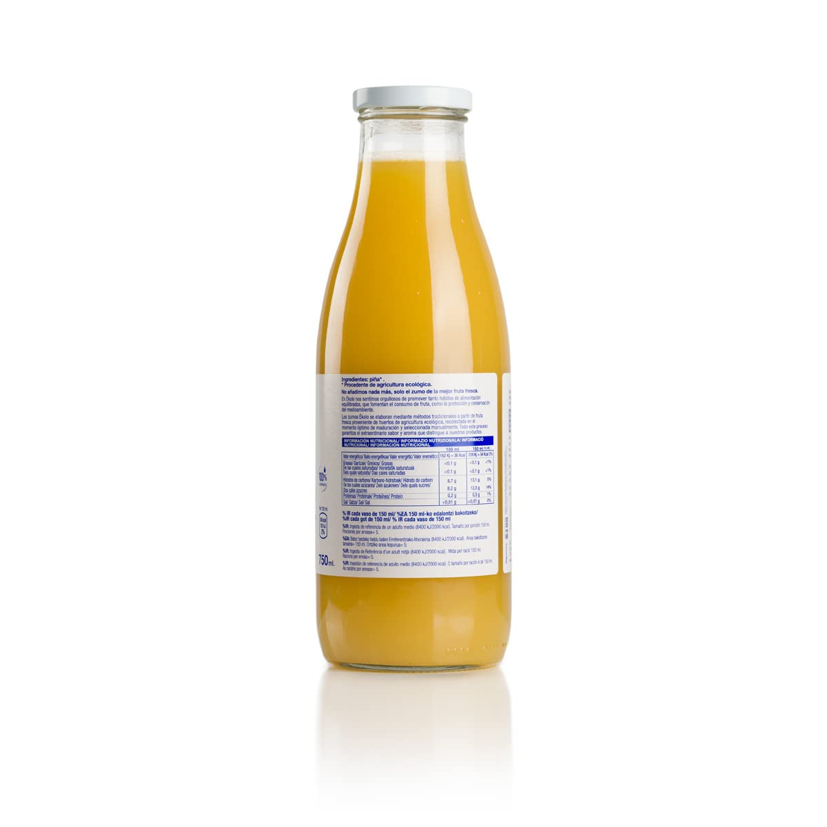 Ekolo Zumo De Piña Ecológico, 100% Exprimido, 6 Botellas * 750Ml 4500 ml
