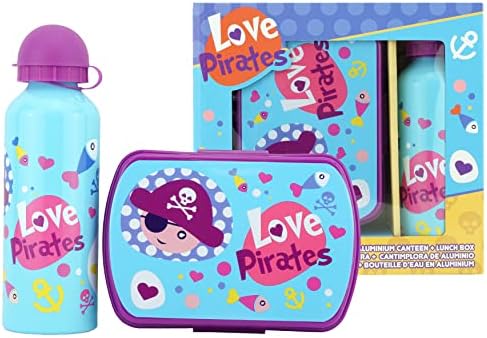 SRV Hub® Kids Cartoon Character Lunch Box with Aluminium Sports Water Bottle, 18cm Plastic Snack Box and 500ml Water Bottle for Kids Size (Paw Patrol Lunch Box Set)