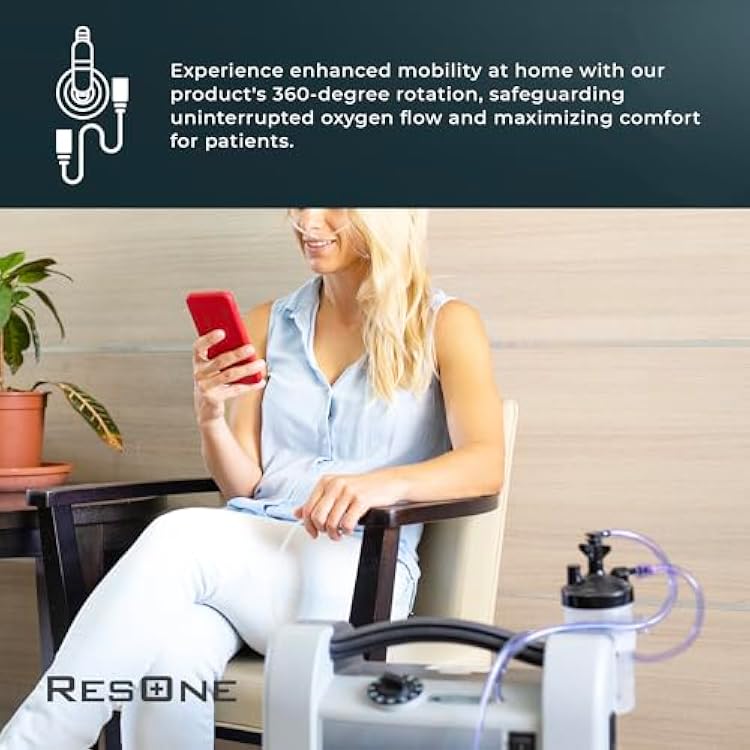 ResOne 2pk 25Ft Oxygen Supply Tubing - Swivel Connectors, Crush Resistant - 360 degree rotation, for Nasal Cannulas, Cannula Nasal Tubing, Oxygen Concentrator - Purple