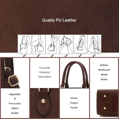 Image of CHICAROUSAL Crossbody Purses and Handbags for Women PU Leather Tote Top Handle Satchel Shoulder Bags