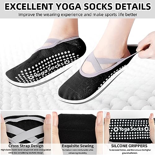 Image of Yoga Socks-Non Slip Grip for Women,One Size Fitness Sport Sock Dance of Socks