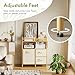 Amazer Baby Changing Table, Bamboo Diaper Changing Station with 3 Removable Storage Drawers, Baby Dresser Table with Flat Top, Large Storage Nursery Organizer Shelves with Pad, Mesh Pocket
