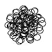 JOVIVI Pack of 100 1.2-20mm Body Piercing Black Rubber Replacement O-Rings For Plugs Stretcher Tapers Gauges