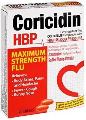 Coricidin HBP Flu Tablets Maximum Strength - 20 Tablets
