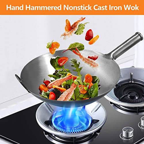 Wok de Hierro Fundido, 36 cm, sin Recubrimiento miniatura 2