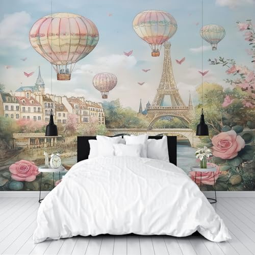 Papier peint Tour Eiffel autocollant pour rénover un mur sans colle - 4