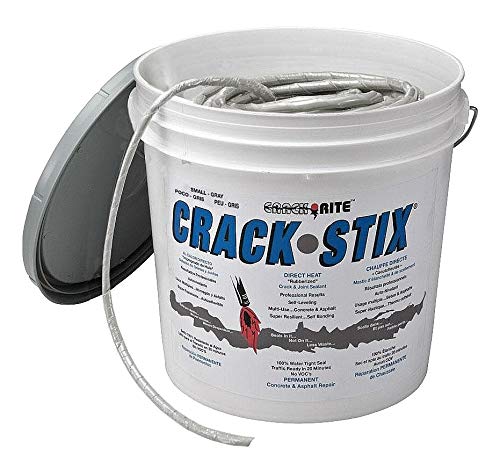 Crack Stix Gray Permanent Concrete Joint and Crack Filler, 10 lb., 1/4 in. D, 225 ft. Size, Coverage: Not Speci - 2061