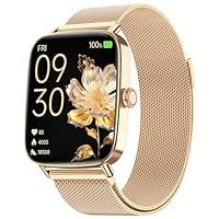 Smartwatch Damen Herren mit Telefonfunktion, 1,85" Fitnessuhr Smart Watch, 100+ Sportmodi Fitness Tracker mit Herzfrequenz/SpO2/Schlaf Monitor Schrittzähler, IP68 Wasserdicht Sportuhr für iOS Android