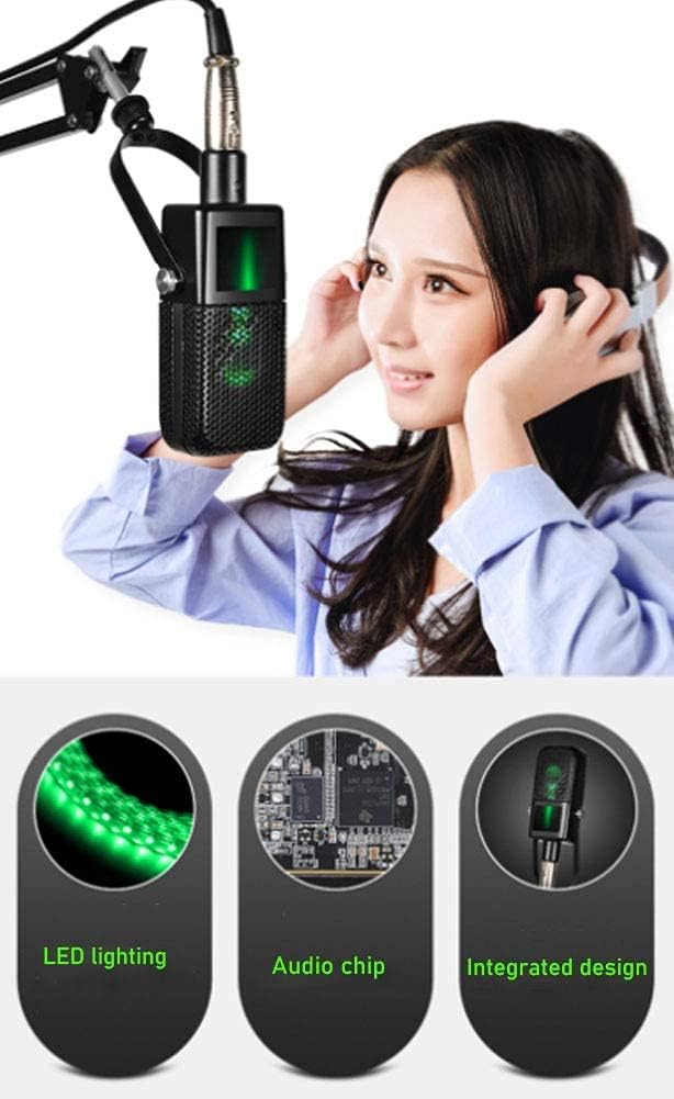 Condenser Microphone External Sound Card Set, Dual Mobile Phone Sound Card Live K Song Sound Card Anchor K Song Set