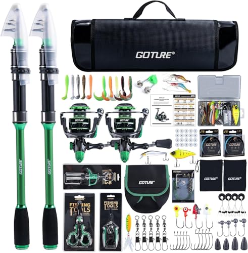Goture Angelset Komplett (24T Carbon), 2 Teleskop-Brandungsrute aus Kohlefaser & Spinnrolle mit 9+1 gekapselten Kugellagern, inkl. Angelwerkzeuge, Rollentasche - Professionelles Angeln im Salzwasser für 85,99 EUR (-16%) statt 17,99 EUR bei amazon.de Bild: Goture Angelset Komplett (24T Carbon), 2 Teleskop-Brandungsrute aus Kohlefaser & Spinnrolle mit 9+1 gekapselten Kugellagern, inkl. Angelwerkzeuge, Rollentasche - Professionelles Angeln im Salzwasser für 85,99 EUR (-16%) statt 17,99 EUR bei amazon.de