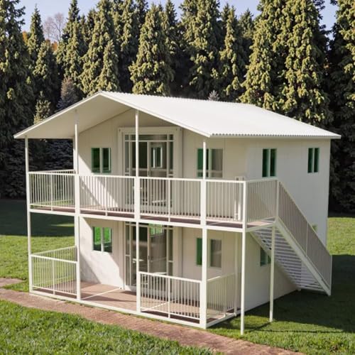 Prefab Tiny Home for Sale 2 Story Container Home Modern Modular Detachable Container House Luxury 20/30/40ft Villa House 2 3 4 5 Bedroom Mobile Folding Movable Prefabricated House with Bath & Kitchen