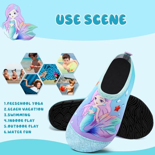 Image of Kids Water Shoes Girls Boys Outdoor Quick Dry Barefoot Aqua Socks for Toddler Sport Beach Swim Surf