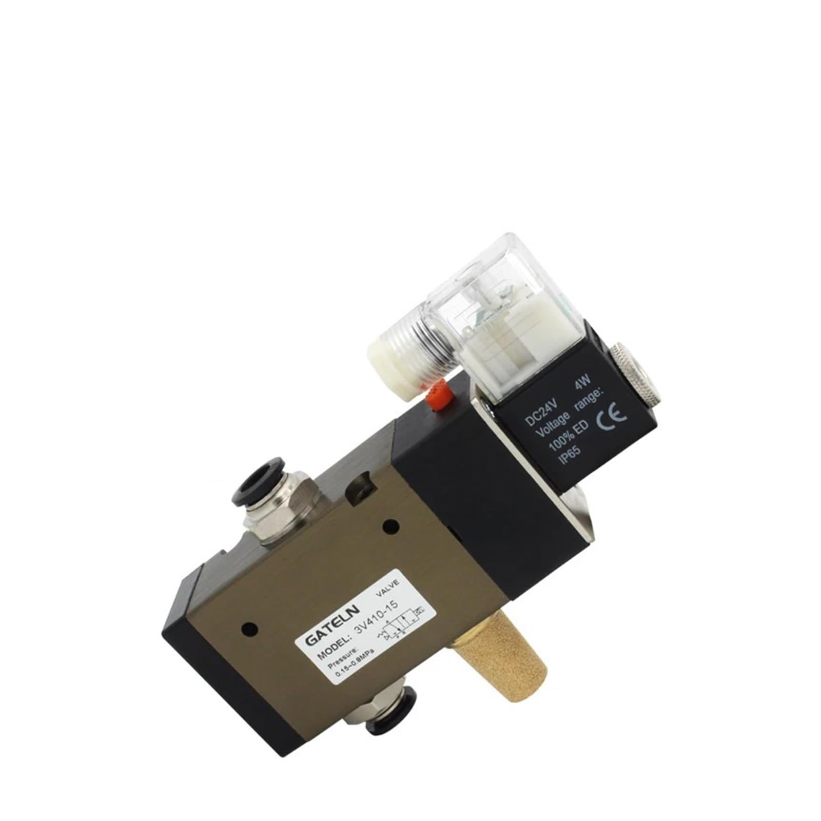 Vanne de régulation pneumatique Standard 3V410-15 gaz NC 3 voies 2 positions DC24V raccord 12mm
