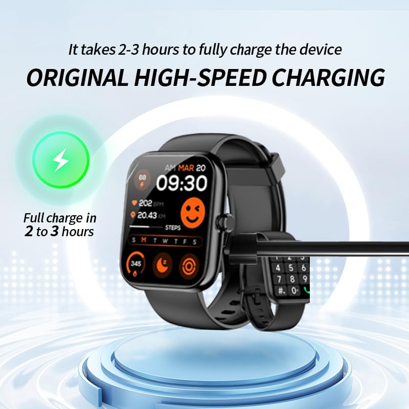 Miniatura 3 de BOVUGAC Paquete de 2 para cargador de reloj inteligente Mikego IDW25, cable de carga USB de repuesto magnético compatible con accesorios de reloj