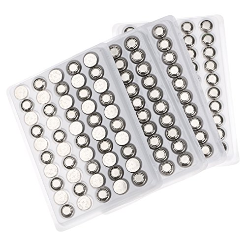 Baisidai 200 Pieces LR44 A76 L1154 AG13 357 SR44 G13 1.5V Alkaline Coin Button Cell Battery