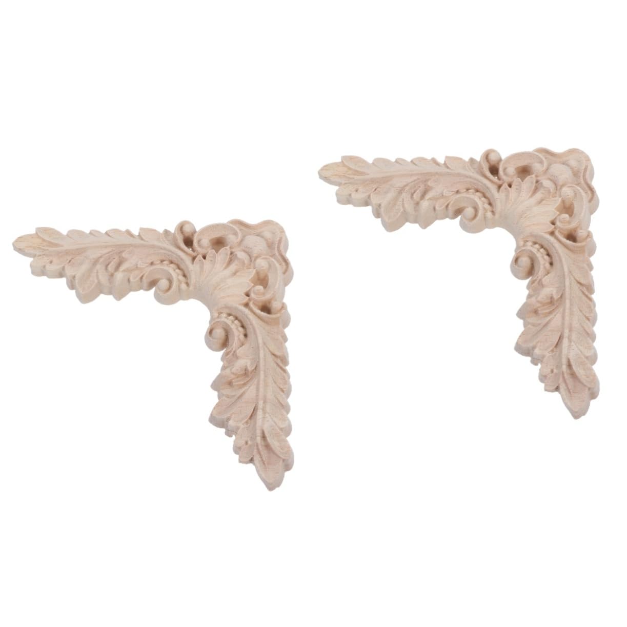 Aplique de madera PRETYZOOM de 2 piezas para decorar muebles