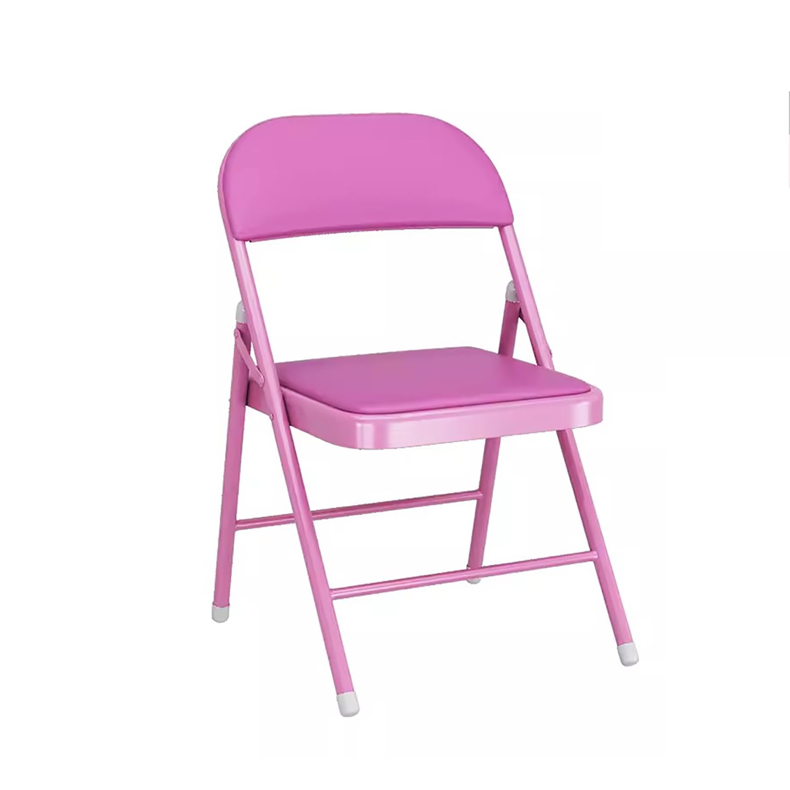 Chaise pliable rembourrée blanche en métal au design épuré pour conférence