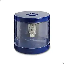 Apontador Elétrico a pilha, apontador de lápis, estudante, infantil, escritorio, professora, aluno - TYDA (AZUL ESCURO)