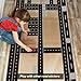 Guduling 2-Pack Race Track Tape,Black Road Tape for Toy Cars,Play Tapes Road, Race Car Tapes for Toy Cars, Easy Peel Play for Floor, Table & Walls