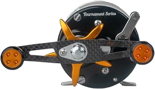 Catfish Pro Tournament Series 600CTS Round Baitcasting Reel - 6+1 Stainless Steel Ball Bearings, 5.3:1 Gear Ratio, 19lb Drag, Brass Gears, Centrifugal Brake, Durable & Powerful for Big Catfish Fishing