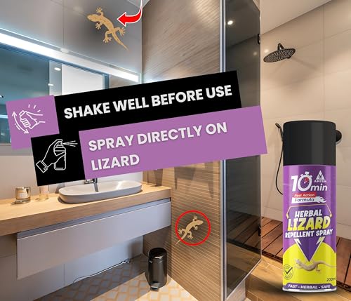 Image of Amish Aerosol Ultra Lizard Spray 200Ml Pack Of 1 Ready To Use For Home, Office, Warehouse Indoor Lizard Spray Safe Eco-Friendly Solution With Amish Say Goodbye To Lizard