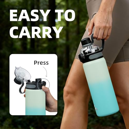 Image of Konokyo 24 oz Insulated Stainless Steel Water Bottle with Straw Lid