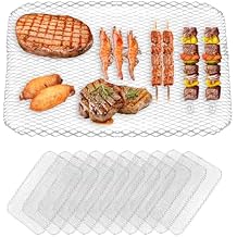 10 Pack BBQ Grill Mesh Mat,Mesh Baking Tray,Grill Mesh,Disposable Barbecue Padding for Outdoor Barbecues