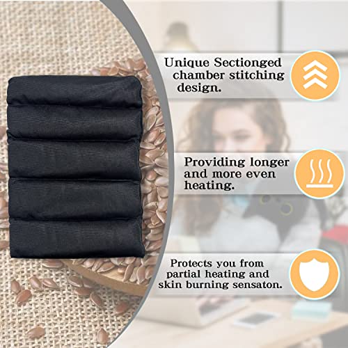 Microwave Heating Pad For Pain Relief, 9" X 17" Heating Pads For Cramps, Back Pain, Neck Shoulder, Muscles, Knee, Joints, Microwavable Natural Heat Pack Moist Heat, Black Cat #TOP4