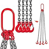 【Langlebiges Material】 -Hergestellt aus G80 Mn-Stahlkette und Haken aus legiertem Stahl mit Pulverbeschichtung, konzipiert für dauerhaften Gebrauch