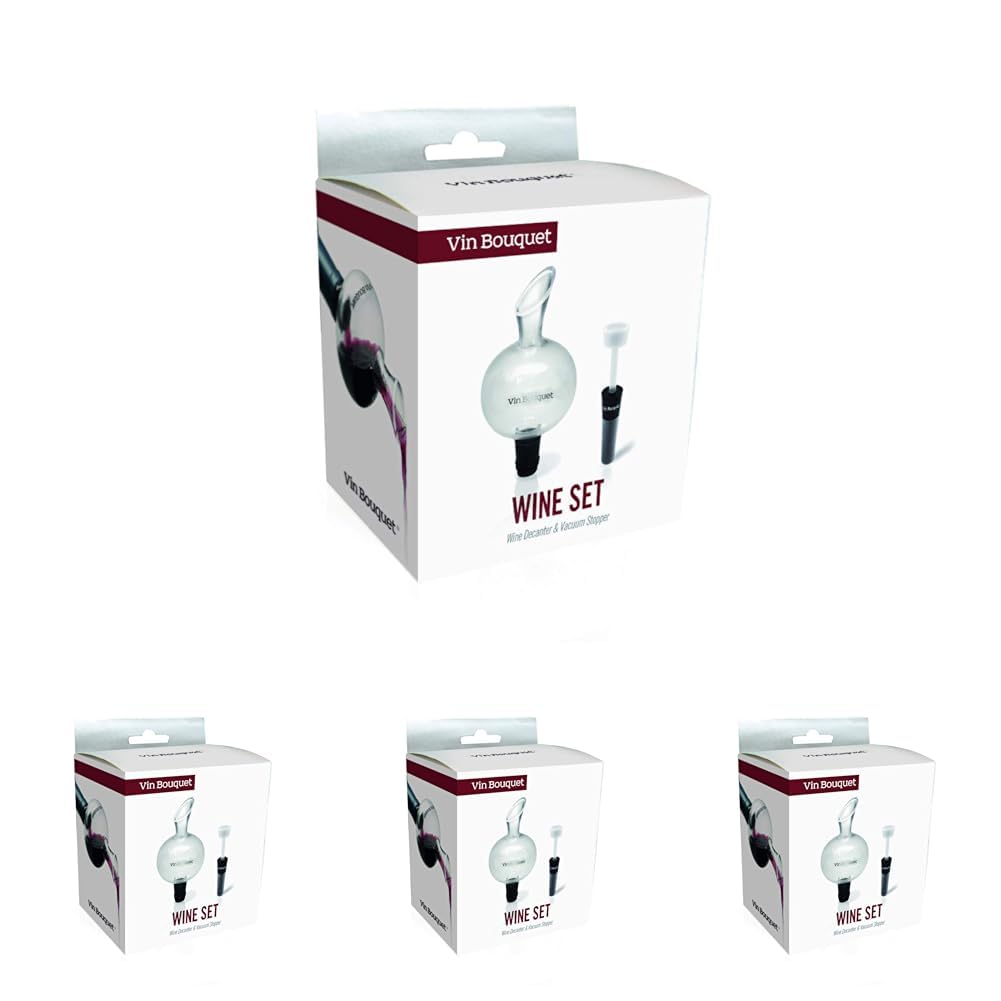 Set vino decantador Vin Bouquet FI 131 para conservar botellas abiertas sin perder aroma