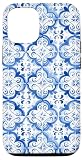 Custodia per iPhone 15 Blu, mediterraneo, arte in stile italiano