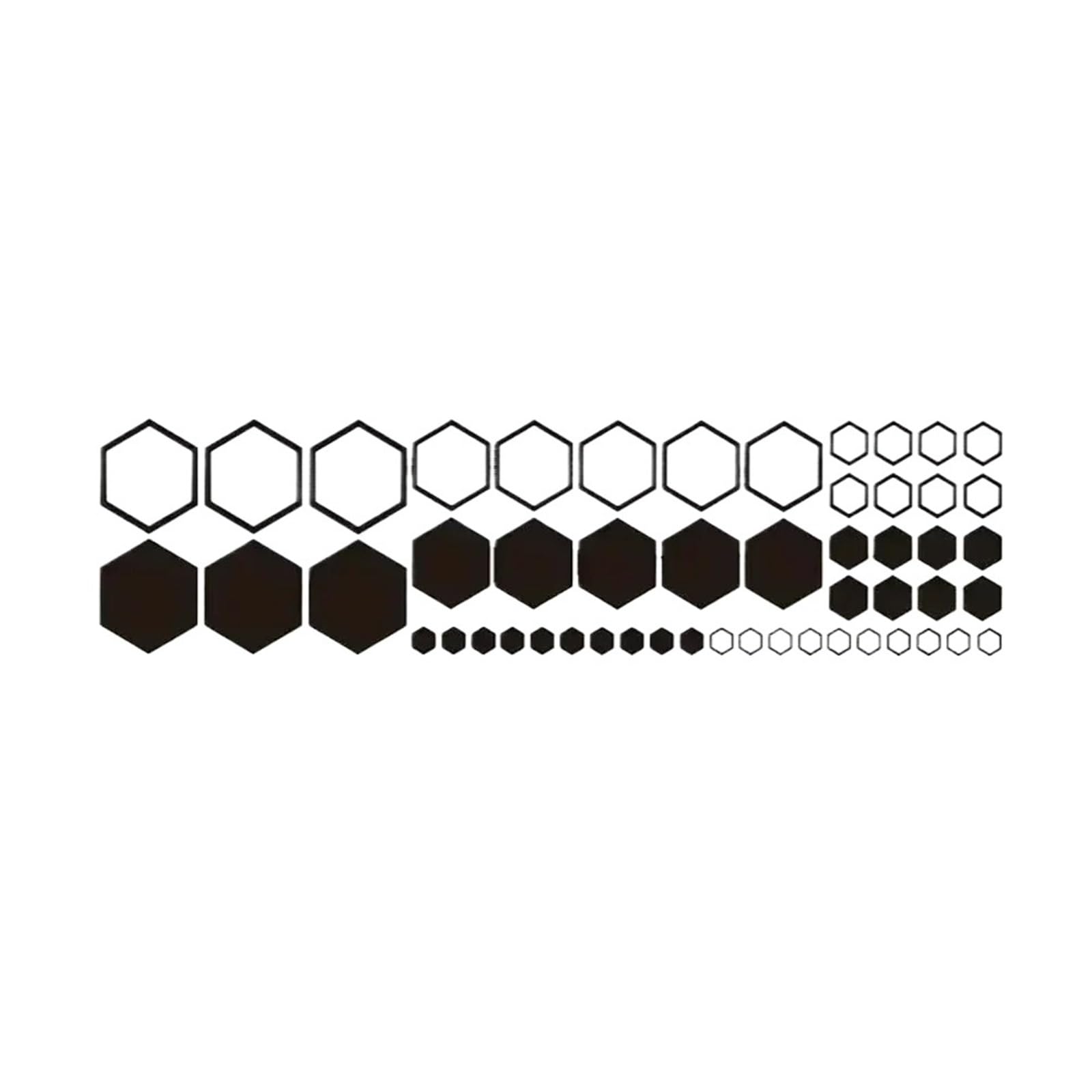 ZUXWUX Car Decal Honeycomb Auto Decals Large and Small Combination Hexagonal Stickers Car Body Decoration(Color1)